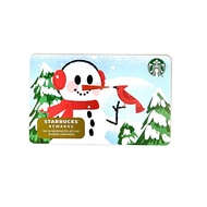 Snowman Starbucks Card 2020 Paper Card US Holiday Giftcard