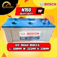 N150 145G51-M 150AH 12V BOSCH BATERI KERING SM T4 MEGA POWER | N100 | N200  GENSET | Lorry / Car Bat