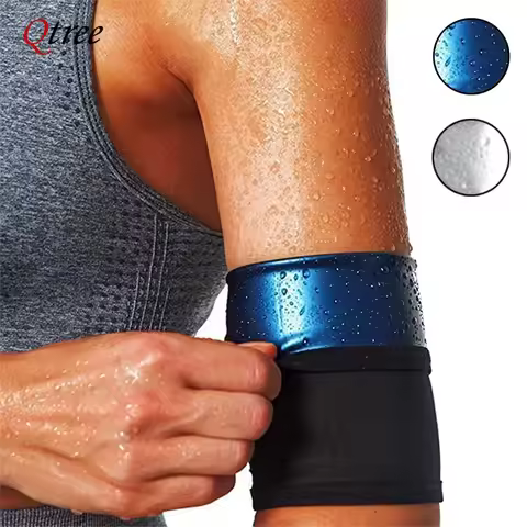 Qtree Slim Arm Trimmer Wrap Shaper Sauna Sweat Band Compress Sleeves Strap Arm Warmers Trainer Belts