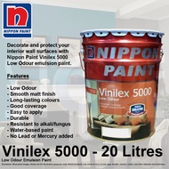 (NO RETURN/NO EXCHANGE)Nippon Paint Vinilex 5000 Low Odour Emulsion Paint 20L