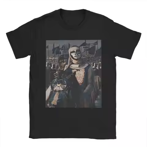 Sliver Mask King Baldwin IV Meme The Leper King Warrior T Shirts Men's Funny T-Shirts Crew Neck Tee 