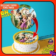 Printing EI Disney Tangled Rapunzel Wallpape Edible Image Print Cake Photo Icing Paper Birthday Stic