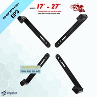 Clamp Set for Computer Monitor - No Mounting Screw Hole Vesa ErgoTek EP3 / EP4 - Installed with Moni