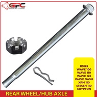 GPC Rear Hub Axle for RS125, WAVE 100, WAVE 110, WAVE 125, WAVE DASH, XRM 110, CRYPTON, SMASH 110