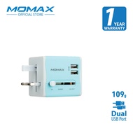 Momax UA4 1-World Dual USB AC Travel Adapter