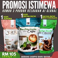 COMBO ISTIMEWA KOPI SACHA INCHI COKLAT MILK SACHA INCHI DAN KOPI AURORA