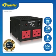 PowerPac Converter Transformer 500W Heavy Duty Step Up &amp; Down Voltage 110V / 220V Voltage Regulator (ST500)