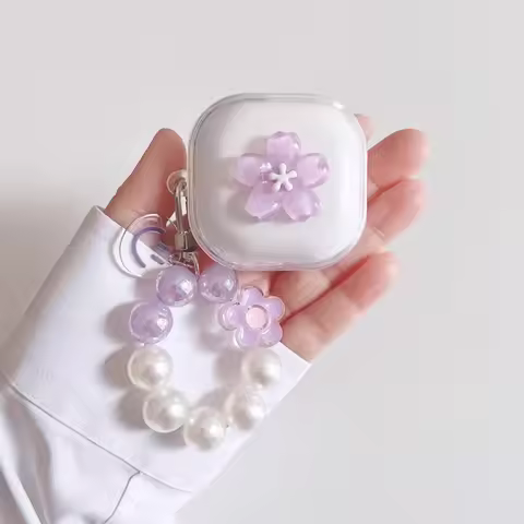 Flower Case redmi buds 6 play / buds6lite / 6pro Transparent Silicone Case Redmi buds6 pro Earphone 