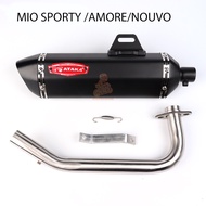 ATAKA Exhaust Pipe With Elbow Yamaha Mio i 125/M3/Mio Soul i 125 / Mio Sporty /AMORE/NOUVO Pipe Full