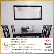 Rectangle Wall Mirror Wood Frame 23 inches x 47 inches