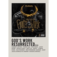 【READY STOCK】Poster Cover Album God’s Work Resurrected by DaBaby for Room/Barber/Gift/Gym