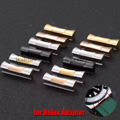 A Pair Solid Curved End Link 20mm for Rolex for Submariner for Daytona 116503 Water Ghost Rubber Wat