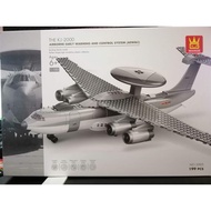 Assembling Airplane Model WANGE 5005 AWACS Airplane Morden Army War craft WW2 1:100