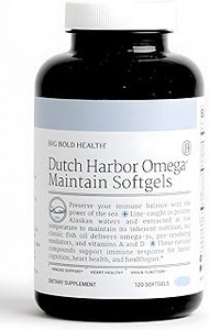 Big Bold Health Dutch Harbor Omega | Omega 3 Fish Oil Supplement | 120 Softgels, 60-Day Supply Lemon