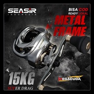 SEASIR MEGACUDA Reel Pancing Casting,ALL METAL air laut/Tawar , Rangka Aluminium Logam Kiri/Kanan + 