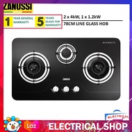 Zanussi Glass Built In Hob ZGB752K 78cm Line Design