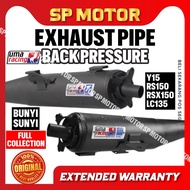 EXHAUST PIPE UMA RACING BACK PRESSURE FOR YAMAHA LC135 4S 5S LCV8 Y15 Y16 HONDA RS150 RSX150 EJOS EK