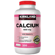 Kirkland Signature 科克蘭 鈣+維生素D3碳酸鈣500粒Calcium with Vitamin D3