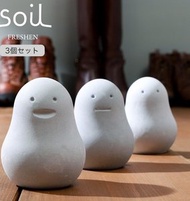 Soil - 【1套3個】(L418) Freshen硅藻土/珪藻土吸濕脫臭擺設 (可愛小地藏造型)▼D1(24183)(平行進口)