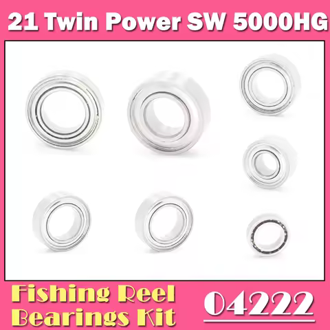 Fishing Reel Stainless Steel Ball Bearings Kit For Shimano 21 Twin Power SW 5000HG 5000XG 04222 0422