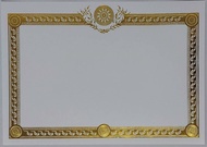 กรอบธรรมจักรปั๊มทองเค ขนาด A4 21cm x 30cm  แนวนอน