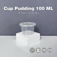 [25 PCS] Thinwall Pudding DM 100 ML Croffle Jam/ Sauce Cup Container/ Sambal/ Deemak R Cup/