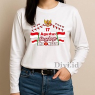 MERAH Baju Merdeka 2025 Garuda Independence Day Men's Women's T-Shirt Latest Flag 17An Committee Uni