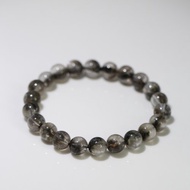 孤品純天然黑銀鈦蜻蜓石水晶手串9mm單圈僅有一串