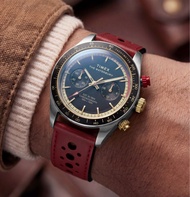 [包順豐] Timex Waterbury Heritage Chronograph 39mm Black Dial Red Leather Strap Watch TW2Y93400 Quartz 