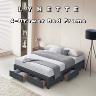 Luxe: Lynette Queen Storage Bed Frame | 4 Drawers | Modern