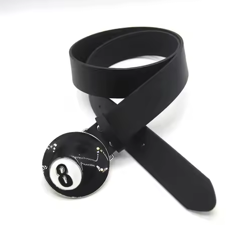 Punk Style Personality Trend Y2K Cool Boy Black 8 Belt Summer New Retro Versatile Niche Ladies Pu Be