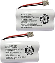 BAOBIAN BT-1007 BBTY0651101 Cordless Phone Battery Compatible with Uniden BT1007 BT904 BT-904 BT1015 BT-1015 BBTY0460001 BBTY0510001 BBTY0624001 BBTY0700001 Panasonic HHR-P506 HHR-P506A(Pack of 2)