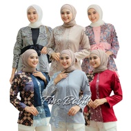 Baju Blouse Batik Kombinasi Modern Batik Kerja Pesta Sekolah Wanita