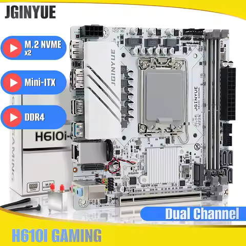 JGINYUE H610 itx HTPC Motherboard LGA1700 Support Core i3/i5/i7/i9 12th 13th Processor Dual channel 
