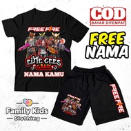 (FREE Name) UNISEX CHILDREN'S T-SHIRT AND PANTS SET SG ELITE FREEFIRE SG RAPPER - SG OPM - SG 2JT CH