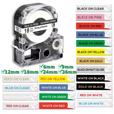1PCS SS12KW LC-4WBN9 SS9KW SS6KW SS18KW SS24KW ST12KW SC12YW ST9KW SC18YW SD12KW label tape FOR Epso