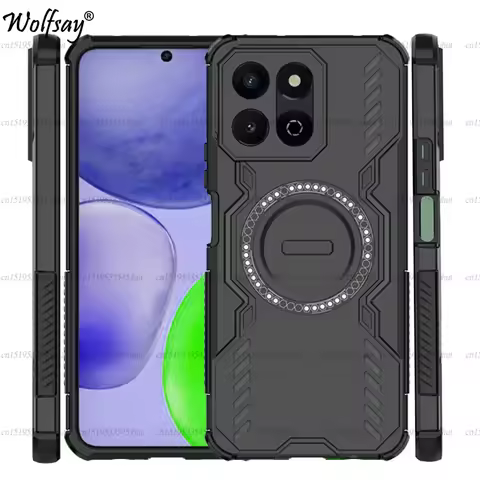 Armor Case For Honor X7C Magnetic Adsorption Wireless Charge Back Cover For Honor X7C X8C X9C X9B X9