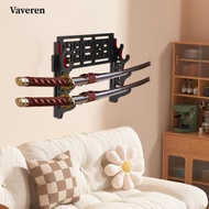 [Vaveren] Wooden Organizer for 4 Tier Sword Display, Wall Mount Bracket for Samurai Swords