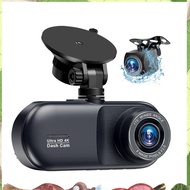4K Car DVR Dash Cam 4K Car DVR  Camera 3 Channel Front Rear and Inside Night Vision 24H Parking Moni
