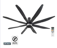 Panasonic Ceiling Fan F-M20LYVBKRH 80" (80 Inch)  8 Blade F-M18LYVBKRH (Canopy Type) / F-M18LYVBKSH (Pipe Type) Mondo Ceiling Fan with Official Warranty by Panasonic