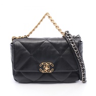 【二手】香奈兒 (Chanel) CHANEL 單背包 19 Dixneuf Matelassé 2WAY AS1160 黑色皮革 CHANEL19 Matelassé 鏈條肩背包 女士二手 A