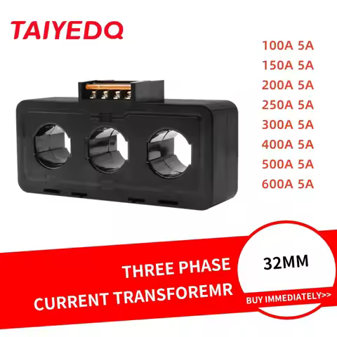 Three Phase 32mm Current Transformer 0.5s 100A 200A 300A 400A 500A 600A