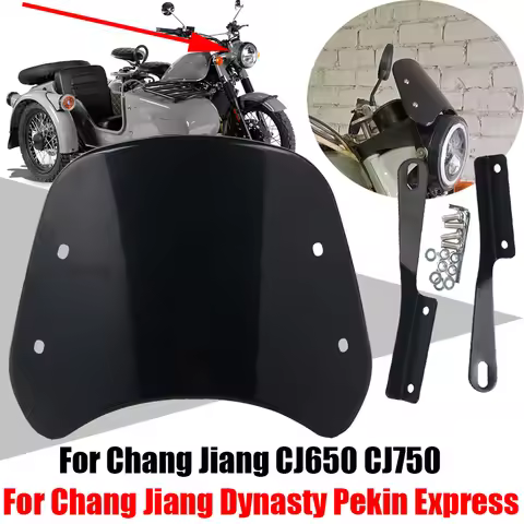 For Chang Jiang CJ650 CJ750 CJ 650 750 DYNASTY Pekin Express Accessories Retro Windscreen Windshield