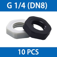 【Prime deal】 10 Pcs Plastic Nut Nylon Fixing Outer Hexagon Nut 3/8 1/2 3/4 1 Inch Female Thread Lock