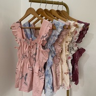 Florence Top - Ruffled Sleeveless Peplum Top Sleeveless Top