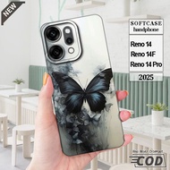 OPPO RENO 14 Case _OPPO RENO 14F _OPPO RENO 14 PRO _Cool elastic clear black silicone Case
