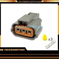 3 Pin Mitsubishi EVO 789 Proton Juara Ignition Coil Plug Socket Connector
