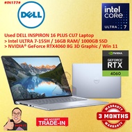 #IN177 USED DELL INSPIRON 16 PLUS Performacne Laptop INTEL ULTRA 7-155H 16GB 1TB SSD NVIDIA RTX4060 