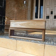 Roster Kayu Jati 50 x 20 cm, Loster Jendela Pintu Rumah Lis Double