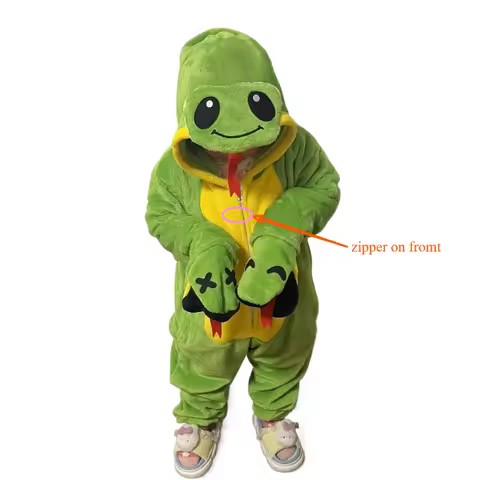 Zipper Snake Kigurumi Onesies Pajama Boy Girl Sleepwear Halloween Jumpsuit Animal Cosplay Onesies Pa